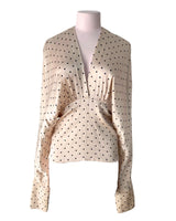 Blusa satinada print mini dots
