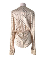 Blusa satinada print mini dots