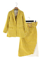 Blazer long size print vichy