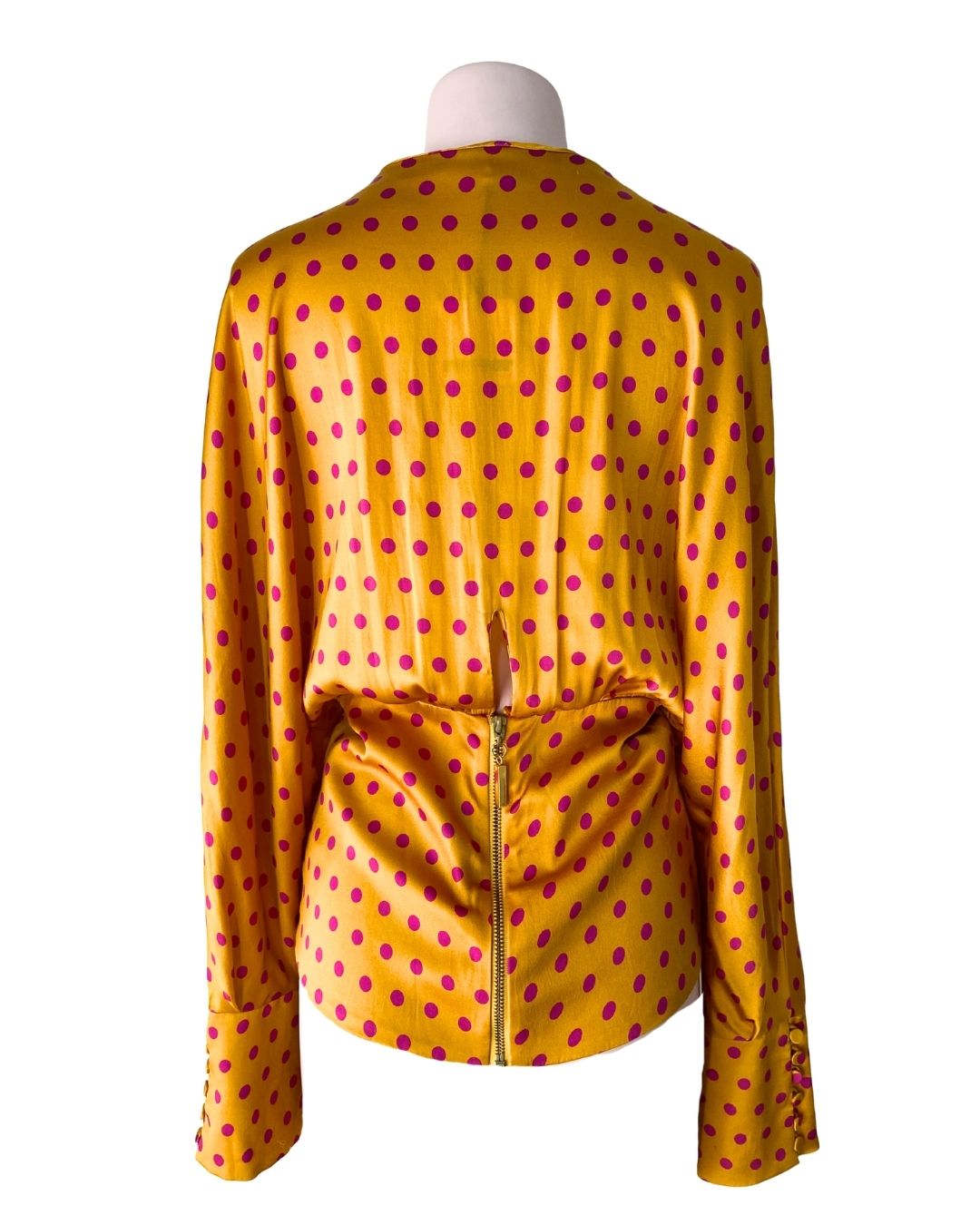 Blusa satinada manga larga