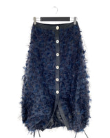 Falda midi afelpada ajustable