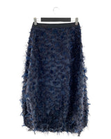 Falda midi afelpada ajustable