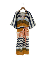 Maxi vestido wrap en lino