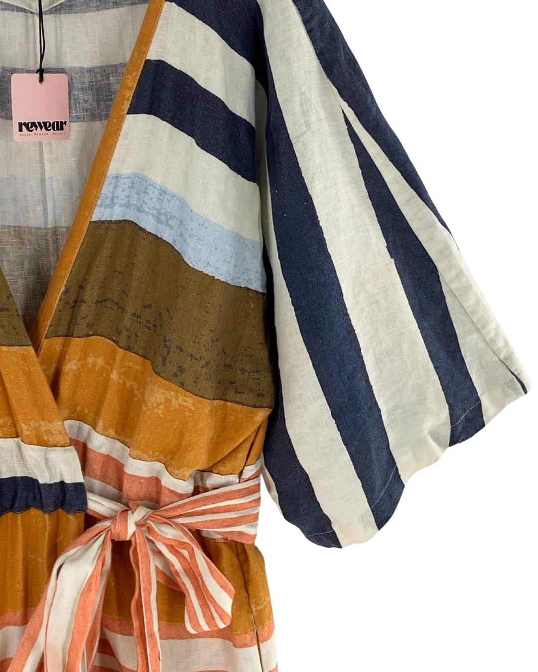 Maxi vestido wrap en lino