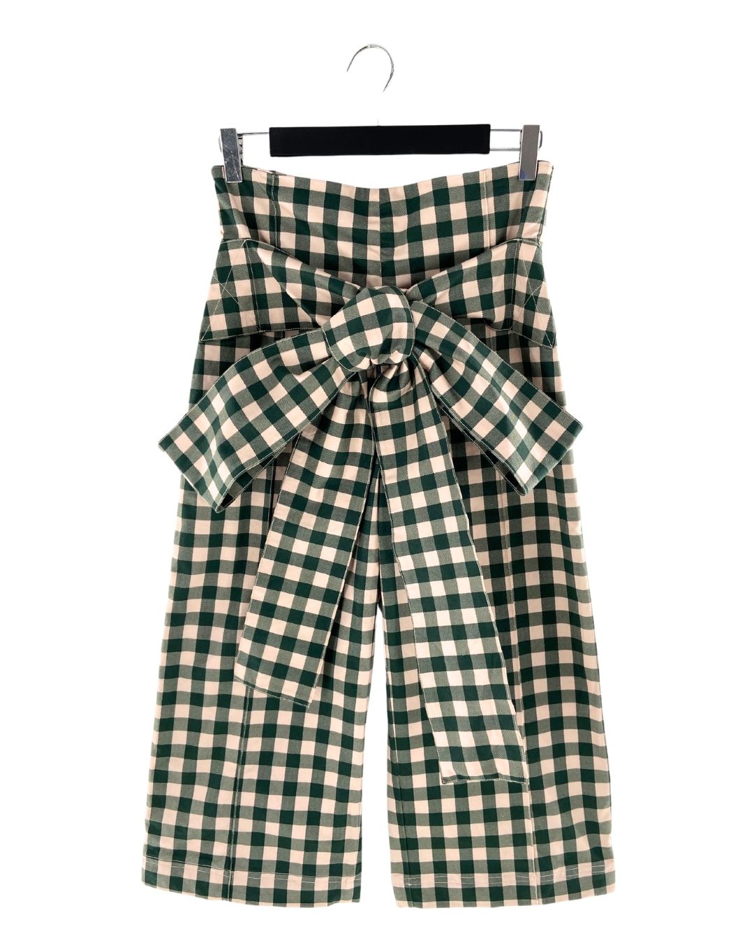 Pantalon crop print vichy