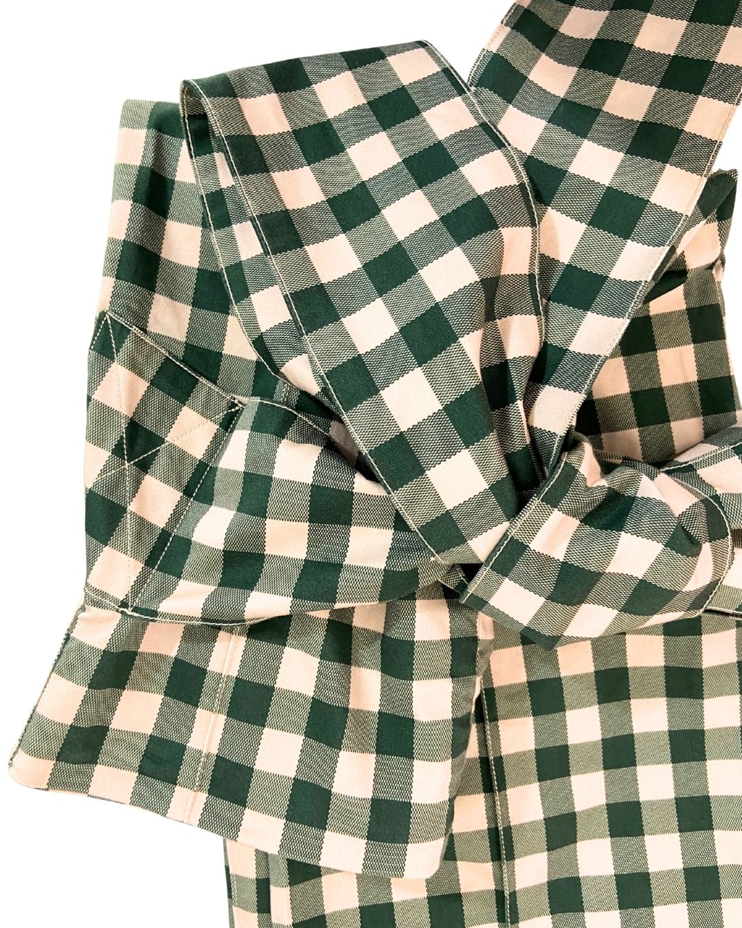 Pantalon crop print vichy