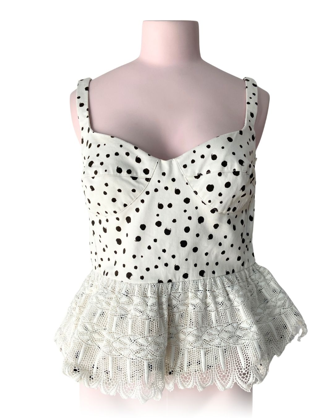 Blusa de tiras vuelo tejido