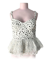 Blusa de tiras vuelo tejido