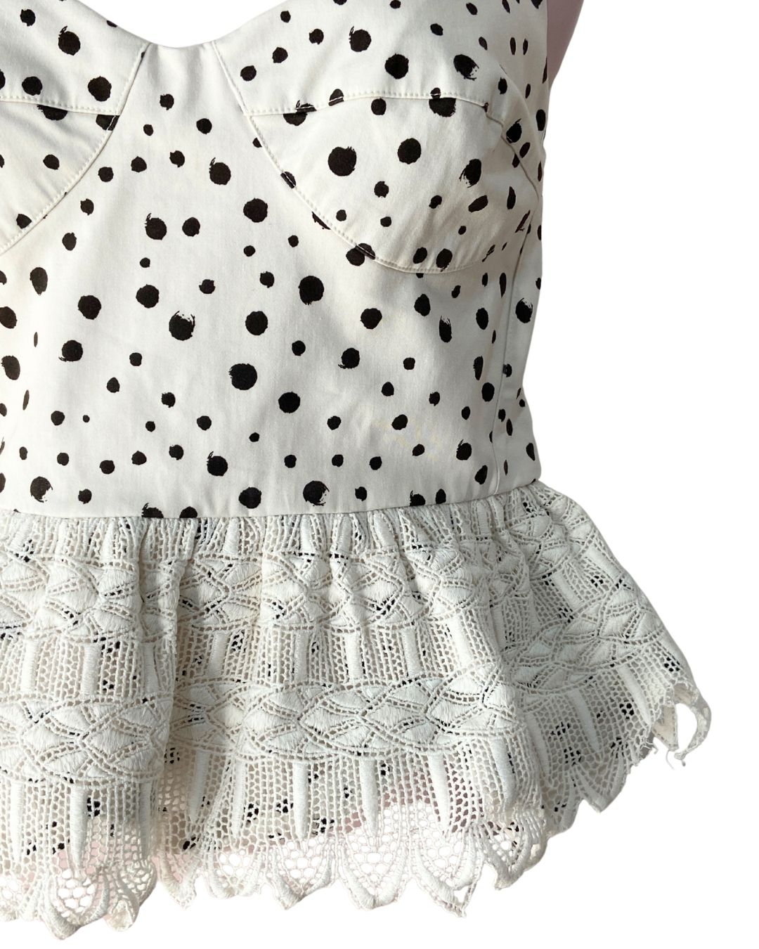 Blusa de tiras vuelo tejido