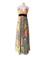 Maxi vestido de tiras plisado