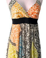Maxi vestido de tiras plisado