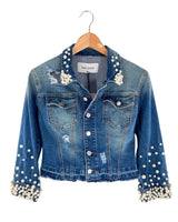Chaqueta crop en denim