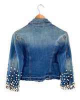 Chaqueta crop en denim