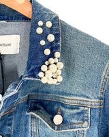 Chaqueta crop en denim
