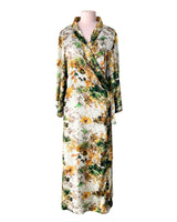 Maxi vestido wrap satinado