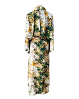 Maxi vestido wrap satinado