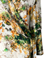 Maxi vestido wrap satinado