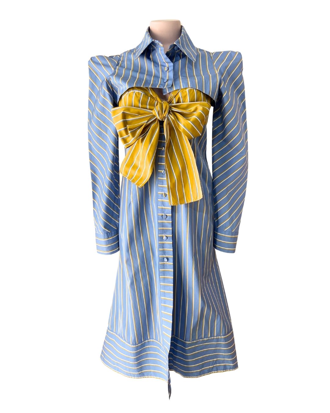 Vestido a rayas anudado