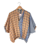 Blusa 100% seda manga mariposa