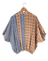 Blusa 100% seda manga mariposa
