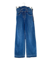 Jean wide leg lace up