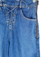 Jean wide leg lace up