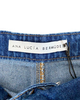Jean wide leg lace up