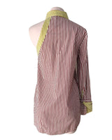 Blusa a rayas one shoulder