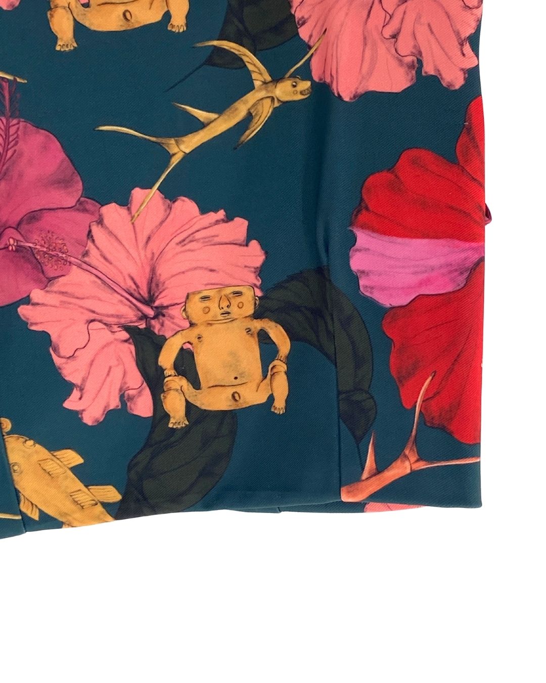 Blusa crop print flores