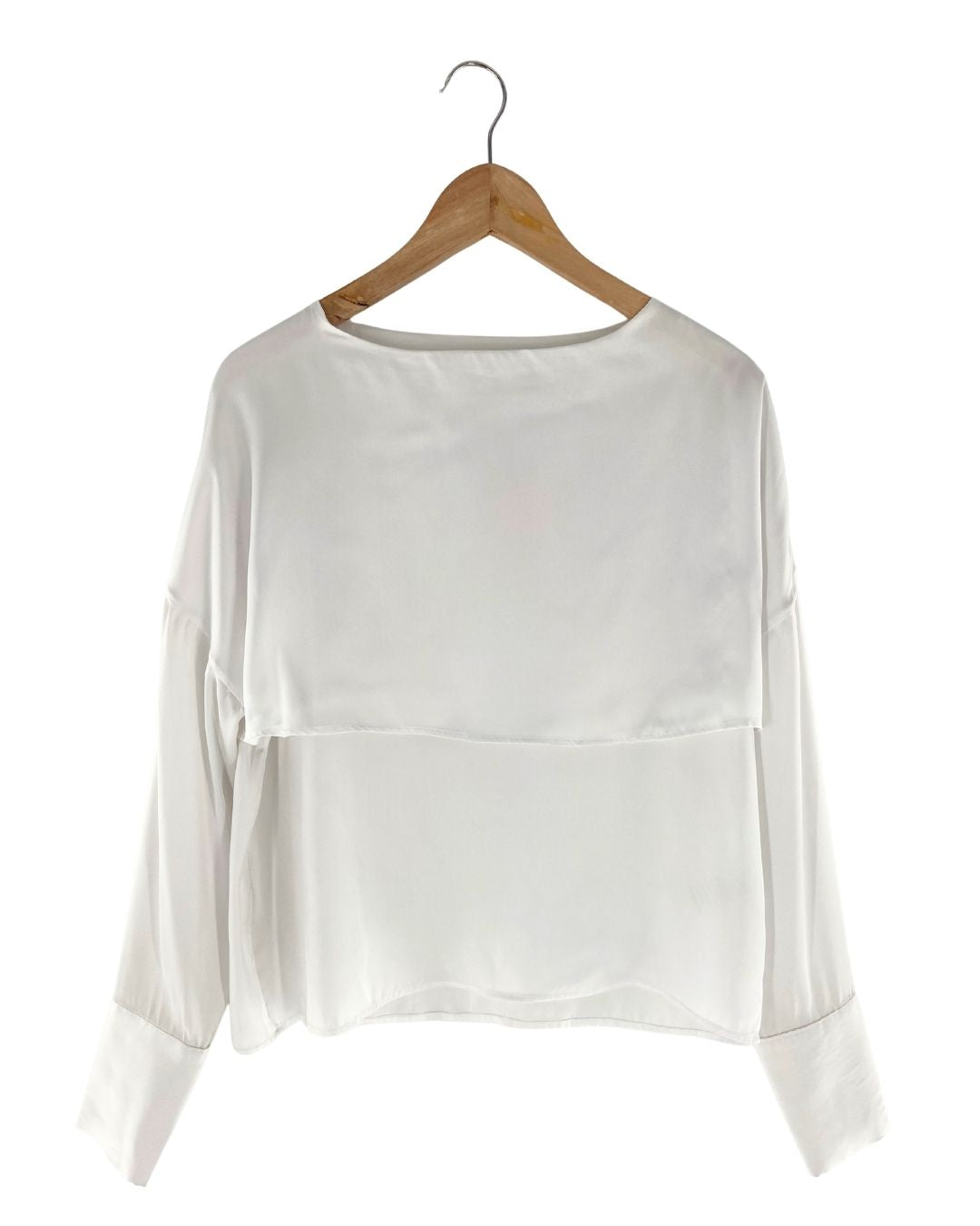 Blusa satinada manga larga
