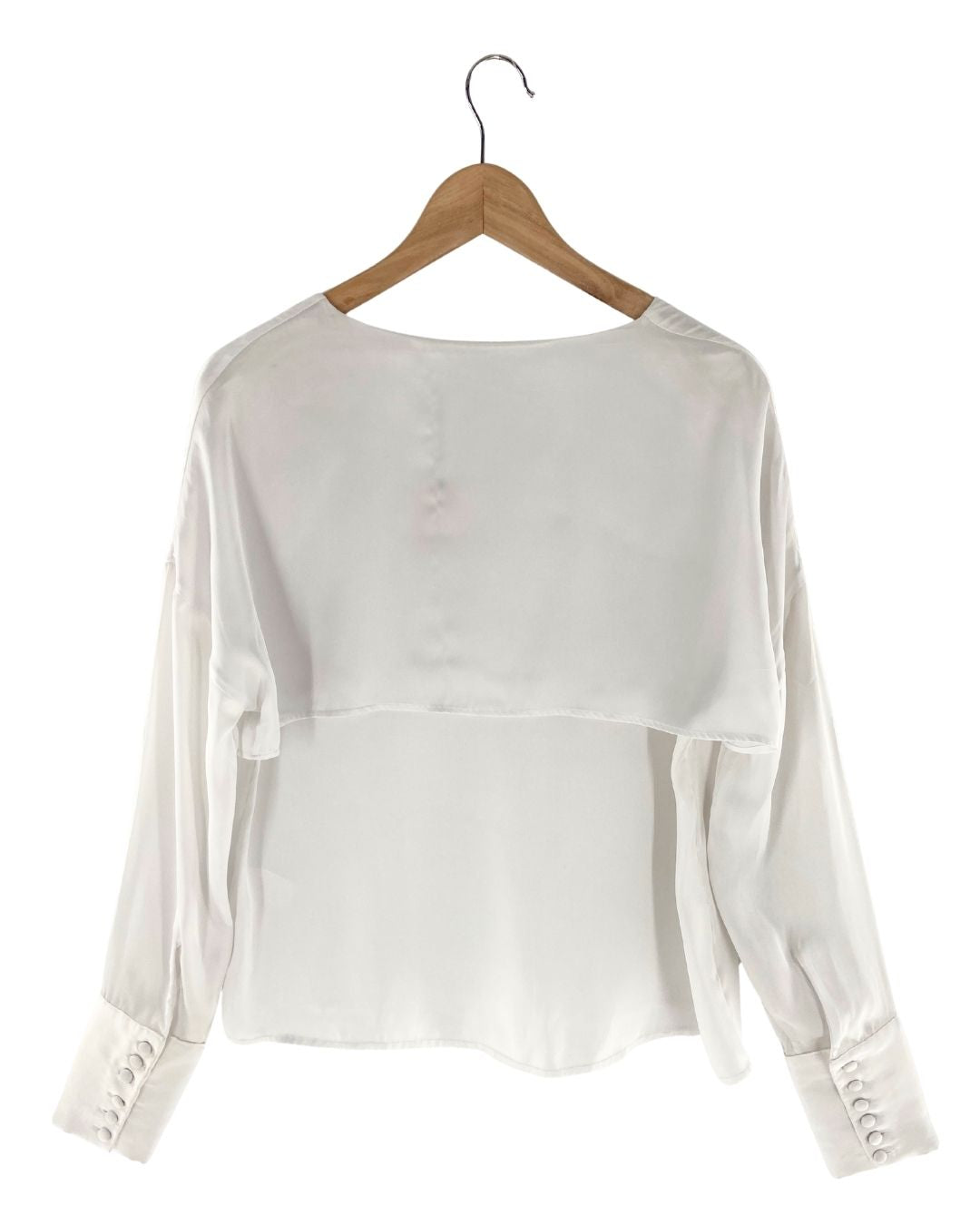 Blusa satinada manga larga
