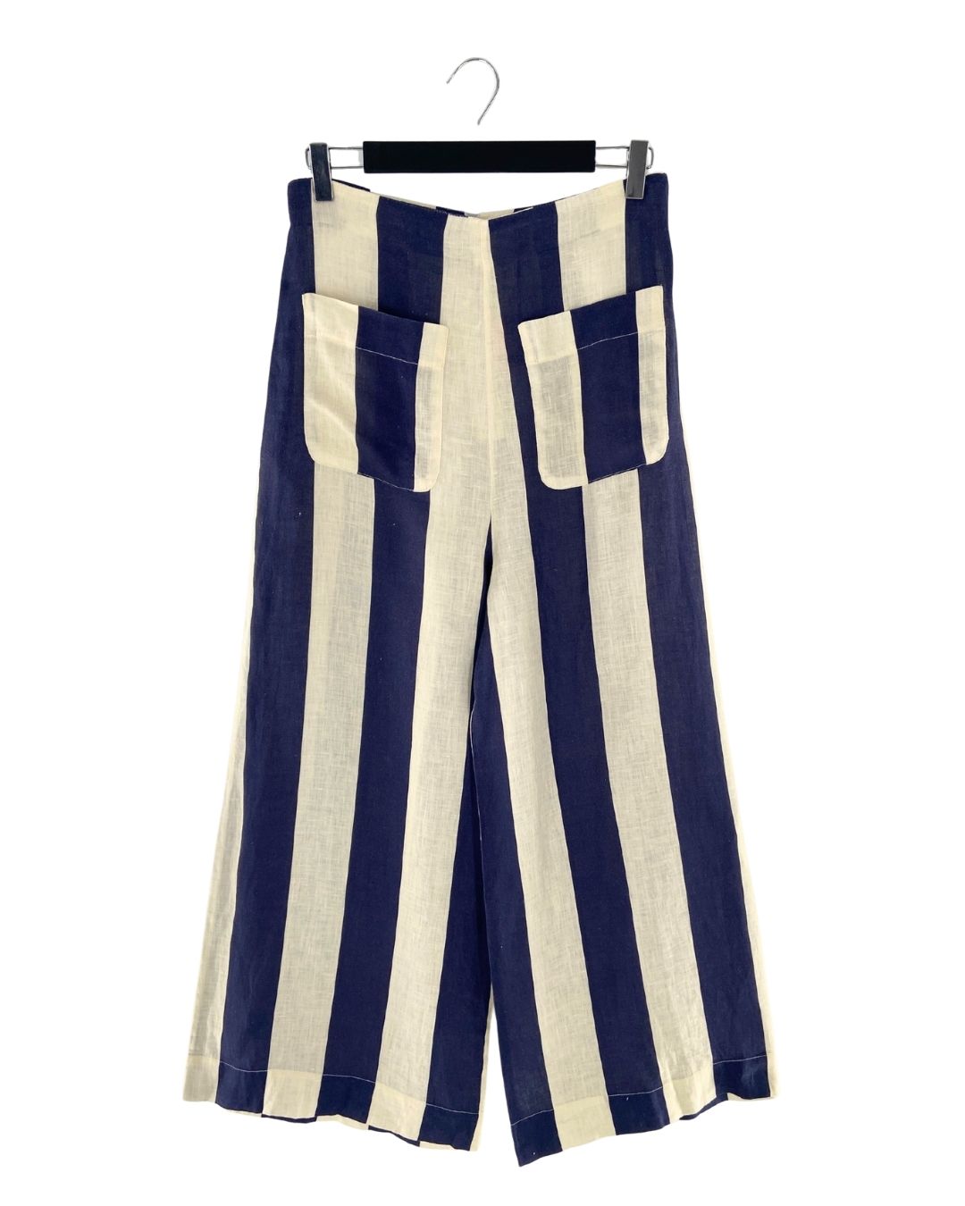 Pantalón en lino a rayas