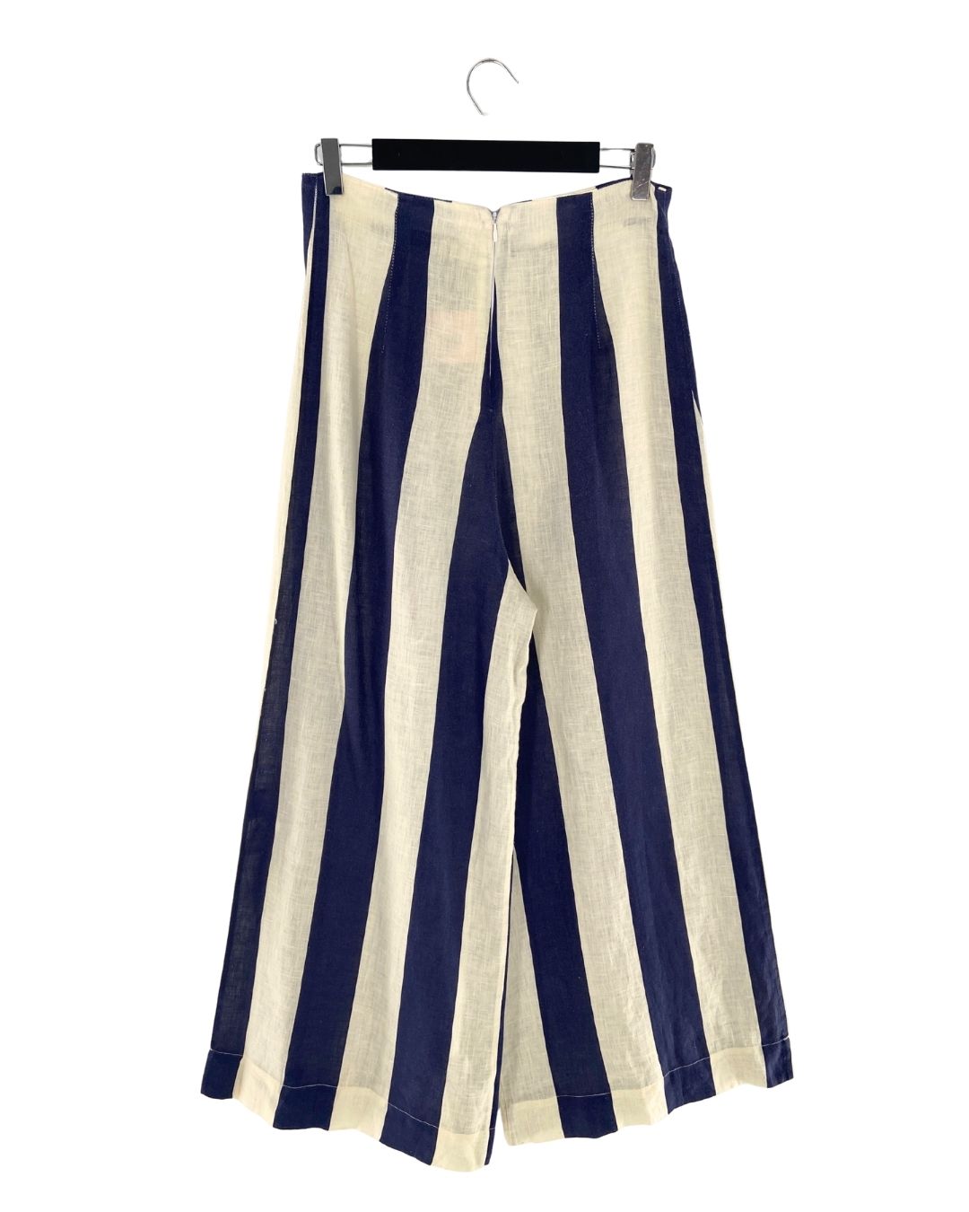 Pantalón en lino a rayas