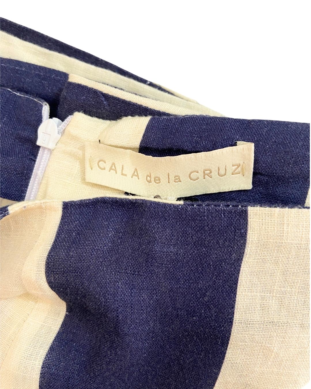 Pantalón en lino a rayas