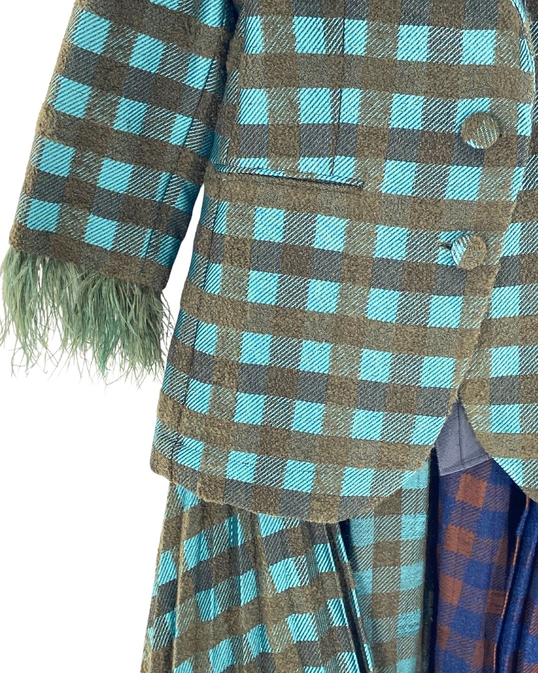 Blazer a cuadros con textura