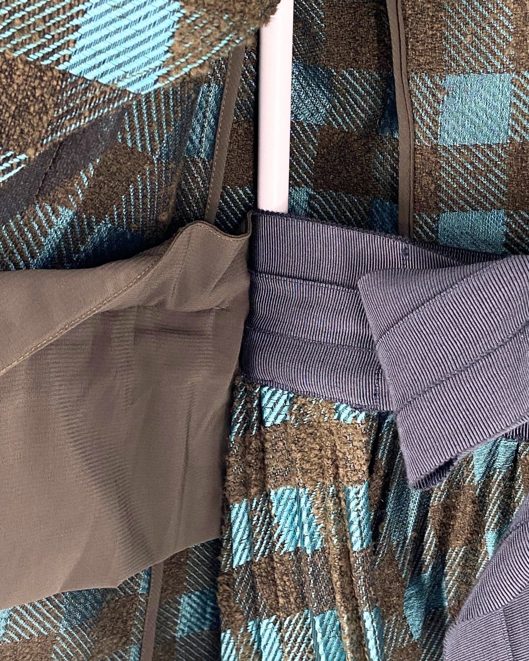 Blazer a cuadros con textura