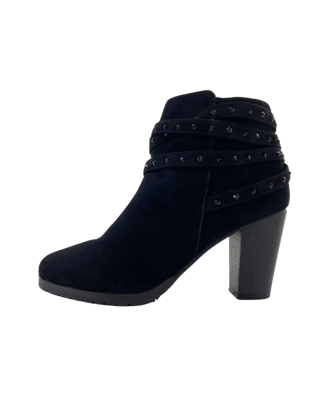 Botines tacón con cremallera