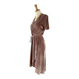 Vestido midi manga corta