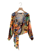 Blusa mangas encauchadas print