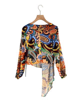 Blusa mangas encauchadas print
