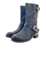 Moto boot en piel
