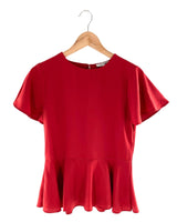 Blusa manga corta con vuelo