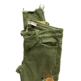 Skinny jean strech wash bordado