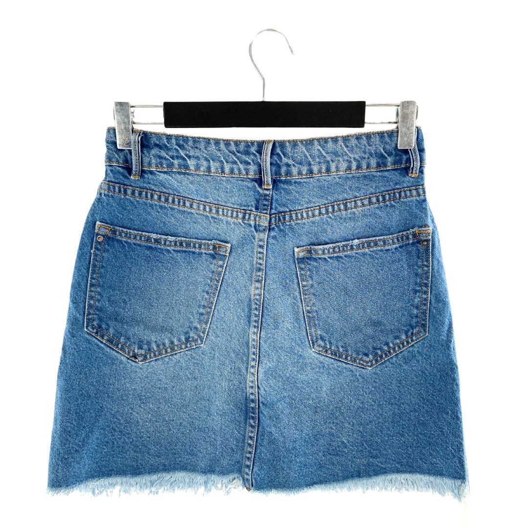 Falda mini en denim wash
