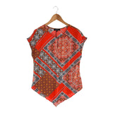 Blusa manga corta en punta