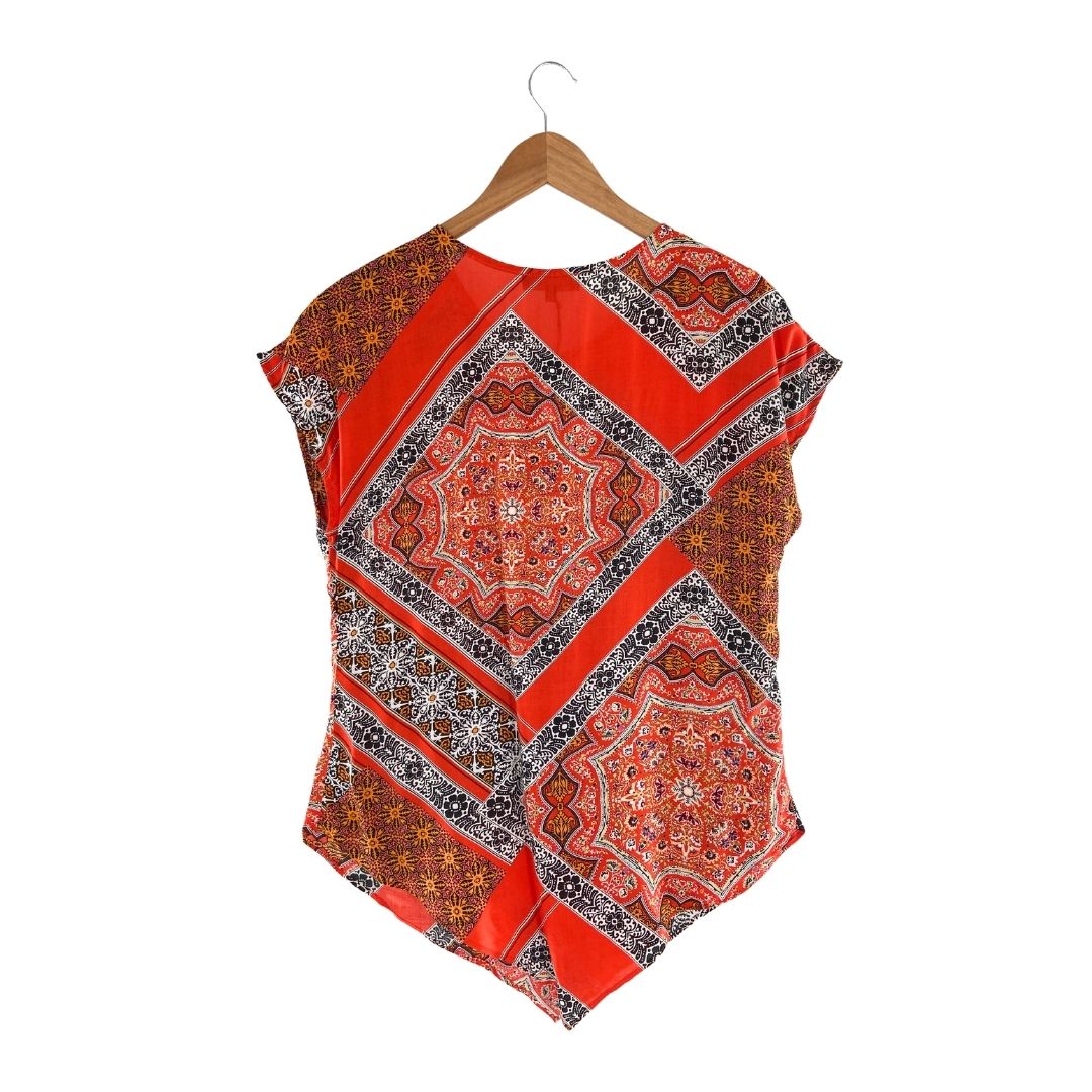 Blusa manga corta en punta