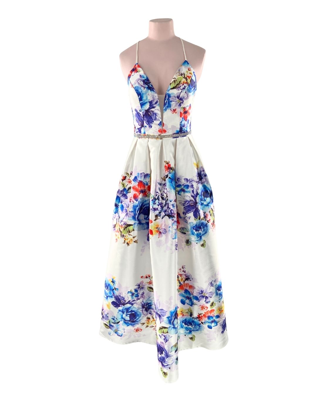 Vestido satinado cruzado