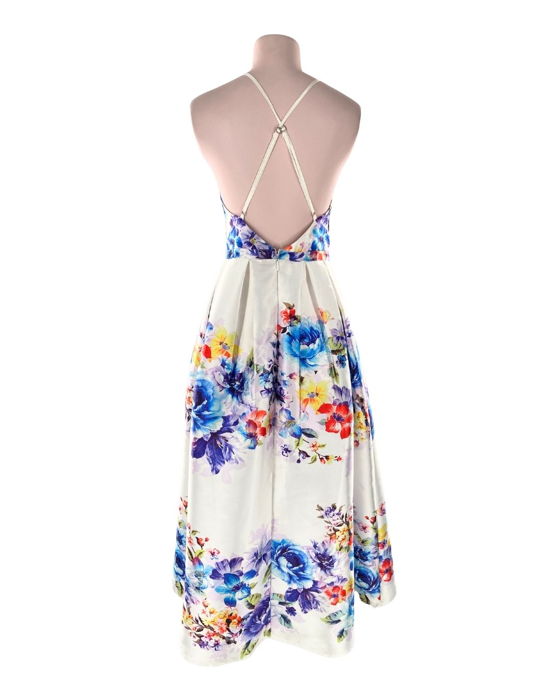 Vestido satinado cruzado