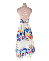 Vestido satinado cruzado