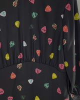 Vestido midi satinado